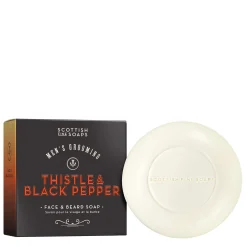 Scottish Fine Soaps Company Thistle & Black Pepper Face & Beard Soap 100g Outlet