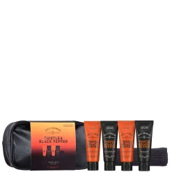 Scottish Fine Soaps Company Thistle & Black Pepper Travel Bag Set New