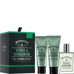 Scottish Fine Soaps Company Men's Grooming Vetiver & Sandalwood Well Groomed Gift Set
