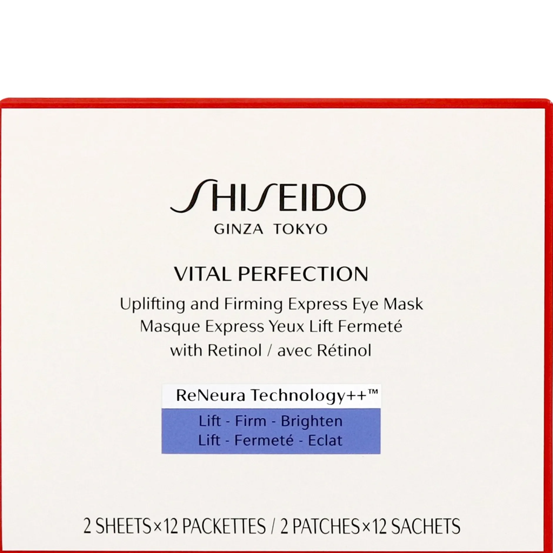 Shiseido Masks Vital-Perfection: Uplifting and Firming Express Eye Mask 12 Pack Outlet
