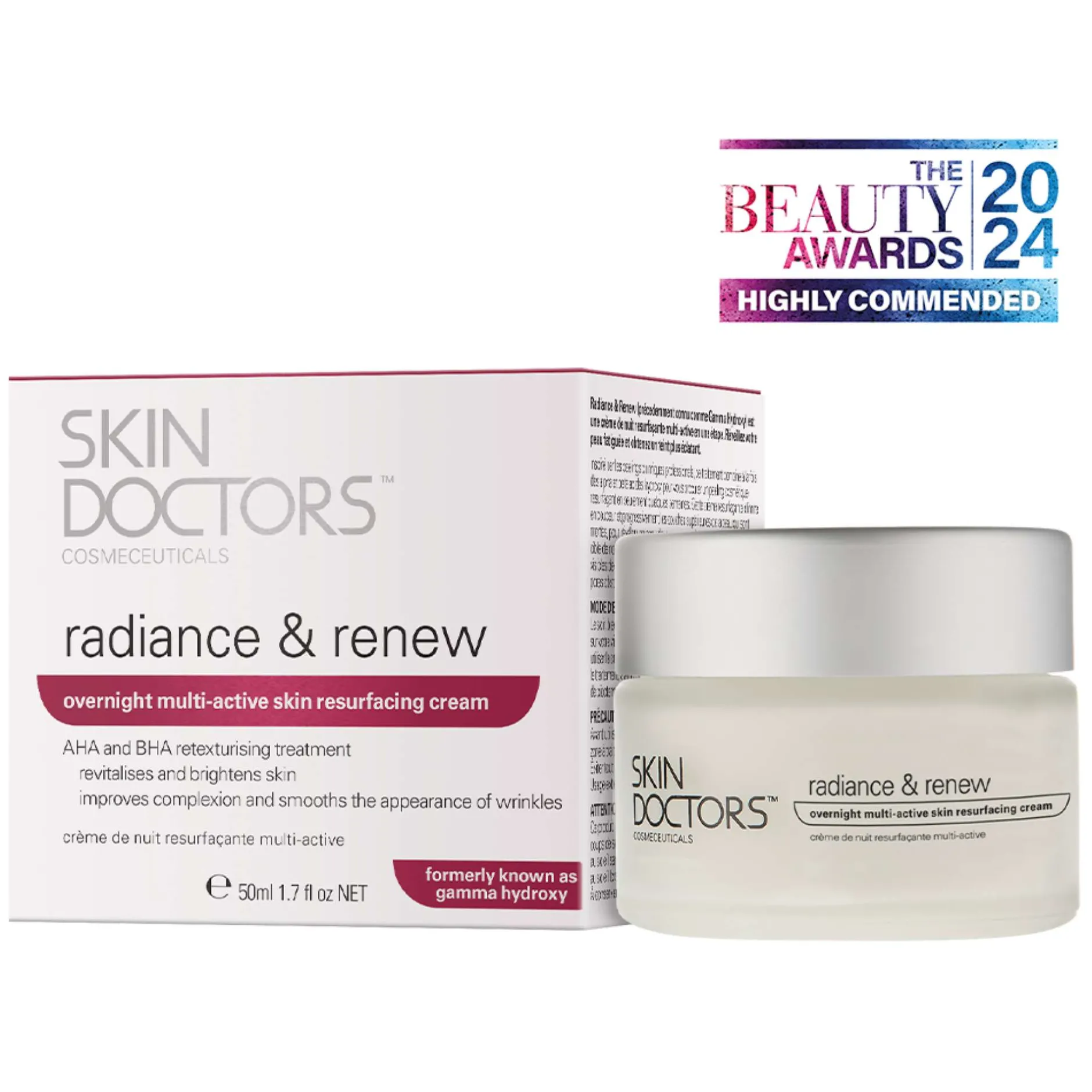 Skin Doctors Face Radiance & Renew Overnight Multi-Active Skin Resurfacing Cream 50ml Discount