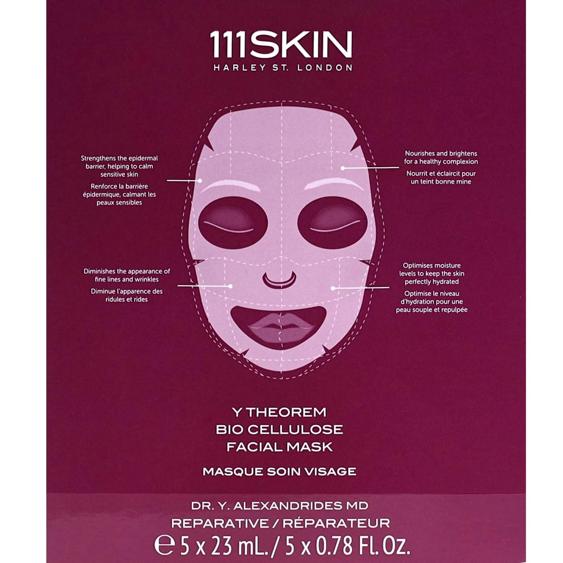 111SKIN Reparative Y Theorem Bio Cellulose Facial Mask 5 x 23ml Outlet