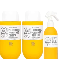 Sol de Janeiro Bundle Trio: Brazilian Joia Milky Leave-In Conditioner 210ml, Conditioner 295ml & Shampoo 295ml New