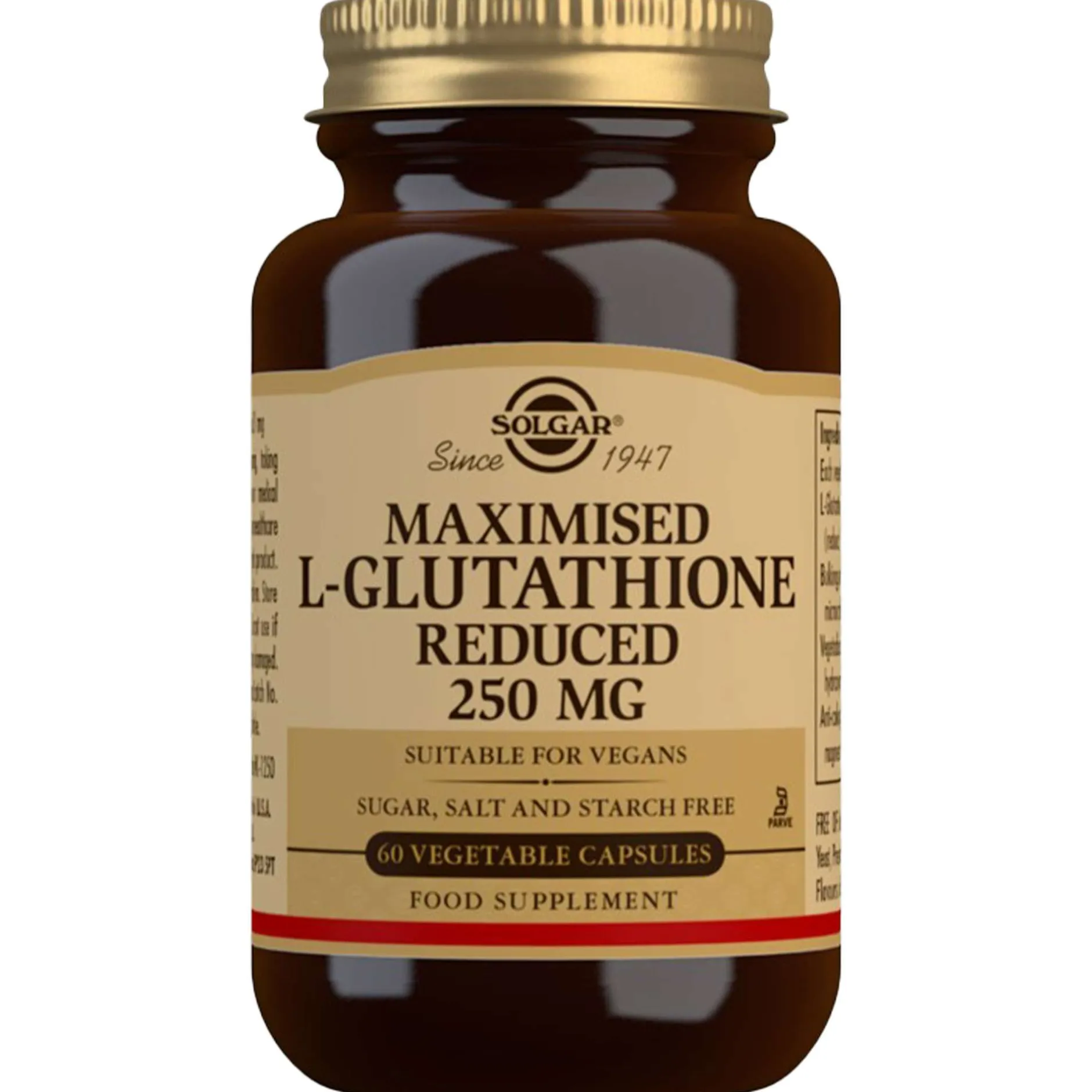 Solgar Antioxidants Maximised L-Glutathione Reduced 250mg Vegetable Capsules x 60 Sale
