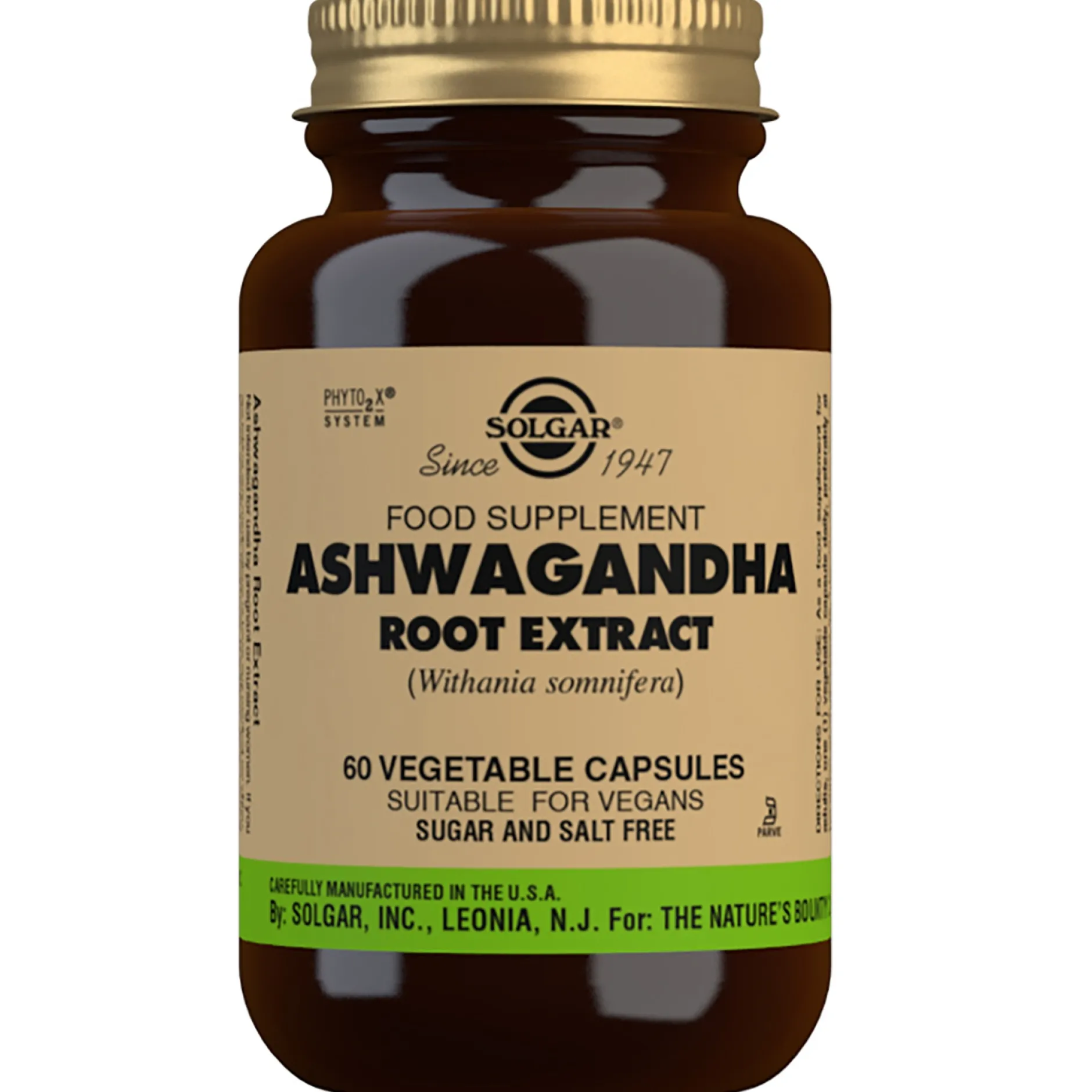 Solgar Botanical & Herb Ashwagandha Root Extract Vegetable Capsules x 60 New