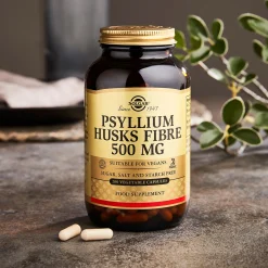 Solgar Digestive Aids Psyllium Husks Fibre 500mg Vegetable Capsules x 200 Sale