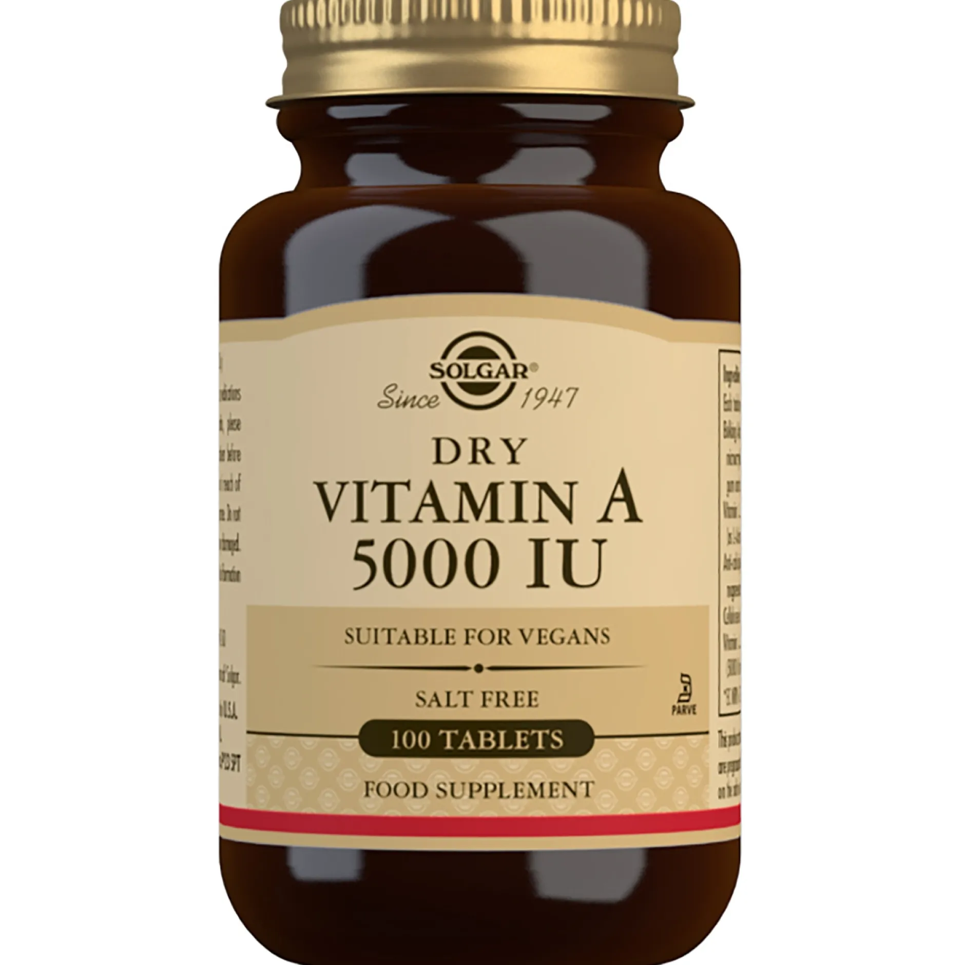 Solgar Vitamins Dry Vitamin A 5000 IU Tablets x 100 Online