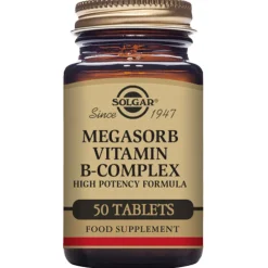 Solgar Vitamins Megasorb Vitamin B-Complex High Potency Tablets x 50 Outlet