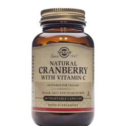 Solgar Vitamins Natural Cranberry with Vitamin C Vegetable Capsules x 60 Best