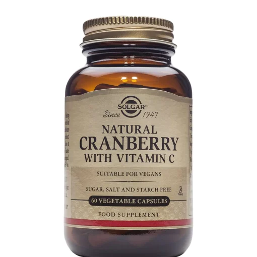 Solgar Vitamins Natural Cranberry with Vitamin C Vegetable Capsules x 60 Best