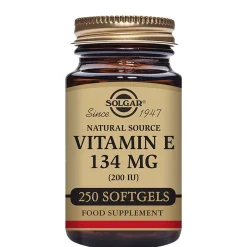 Solgar Vitamins Natural Source Vitamin E 134mg (200 IU) Softgels x 250 Sale