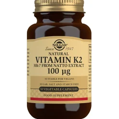 Solgar Vitamins Natural Vitamin K2 (MK-7) 100 µg Vegetable Capsules x 50 New