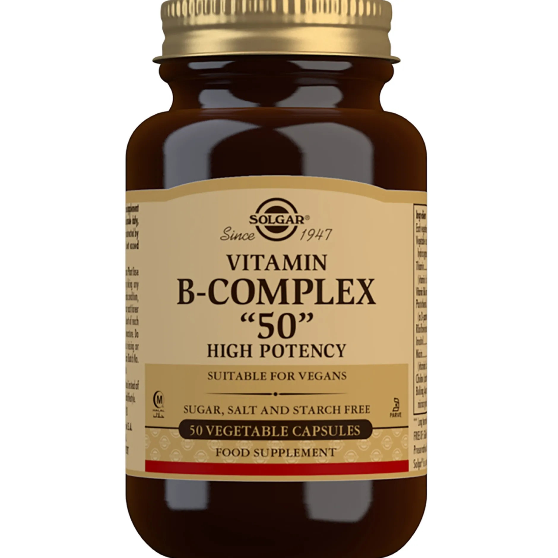 Solgar Vitamins Vitamin B-Complex "50" High Potency Vegetable Capsules x 50 Hot
