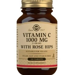 Solgar Vitamins Vitamin C 1000mg with Rose Hips Tablets x 100 New