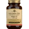 Solgar Vitamins Vitamin D3 (Cholecalciferol) 4000 IU (100µg) Vegetable Capsules x 120 Best