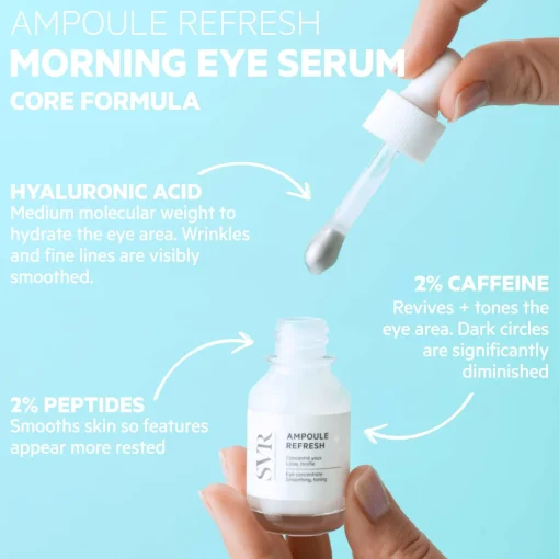 SVR [A] [B3] [C] Ampoule Refresh Revitalising Morning Eye-Serum 15ml New