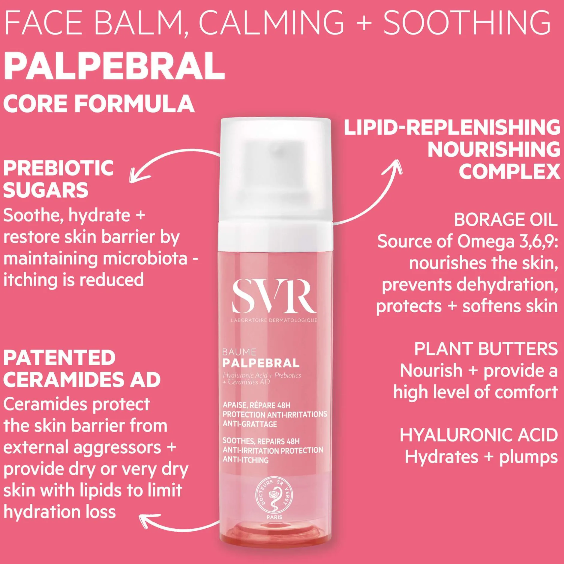 SVR Palpebral Soothing Eczema Face Balm For Sensitive Skin 30ml Outlet