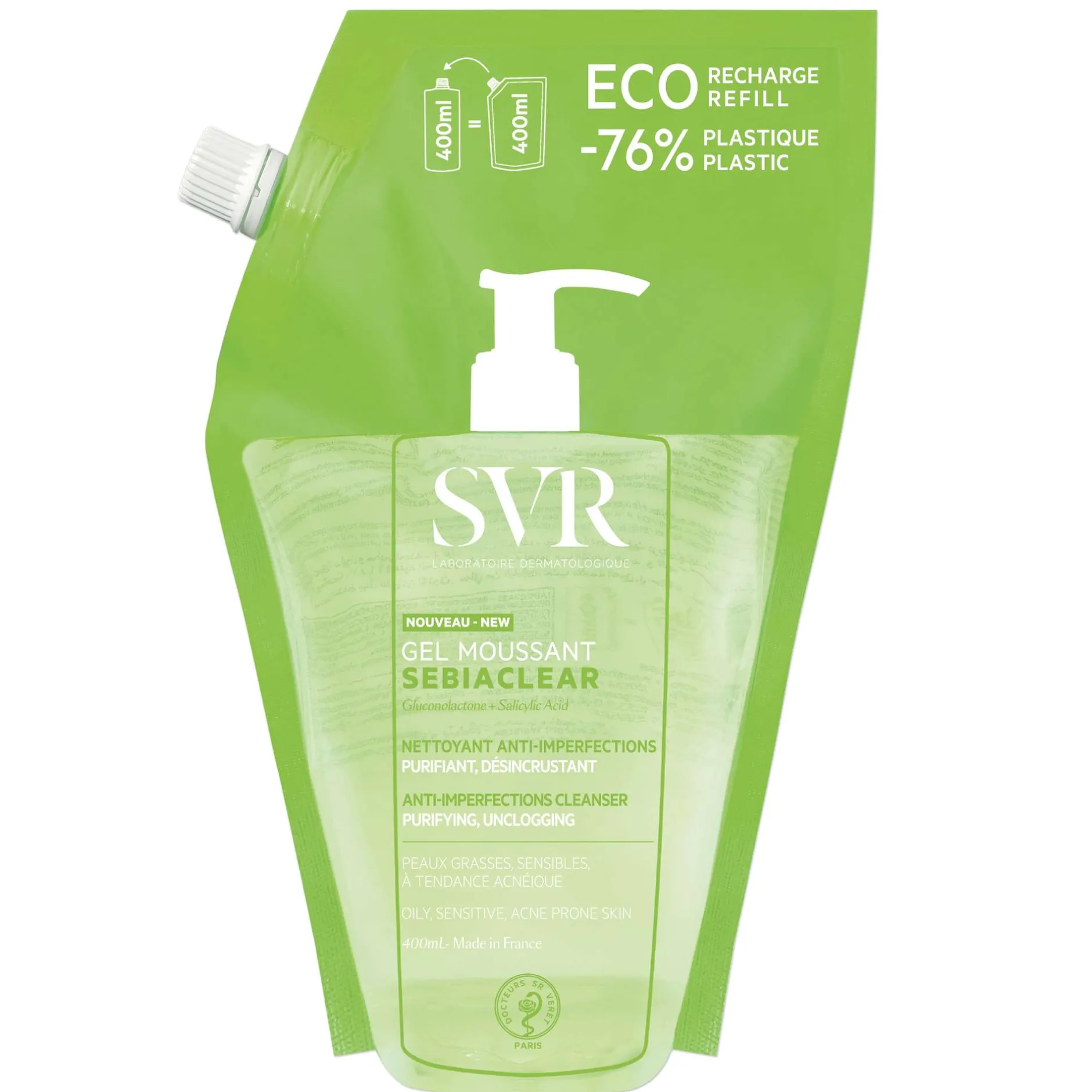 SVR Sebiaclear Foaming Salicylic Acid Cleanser Refill 400ml Sale