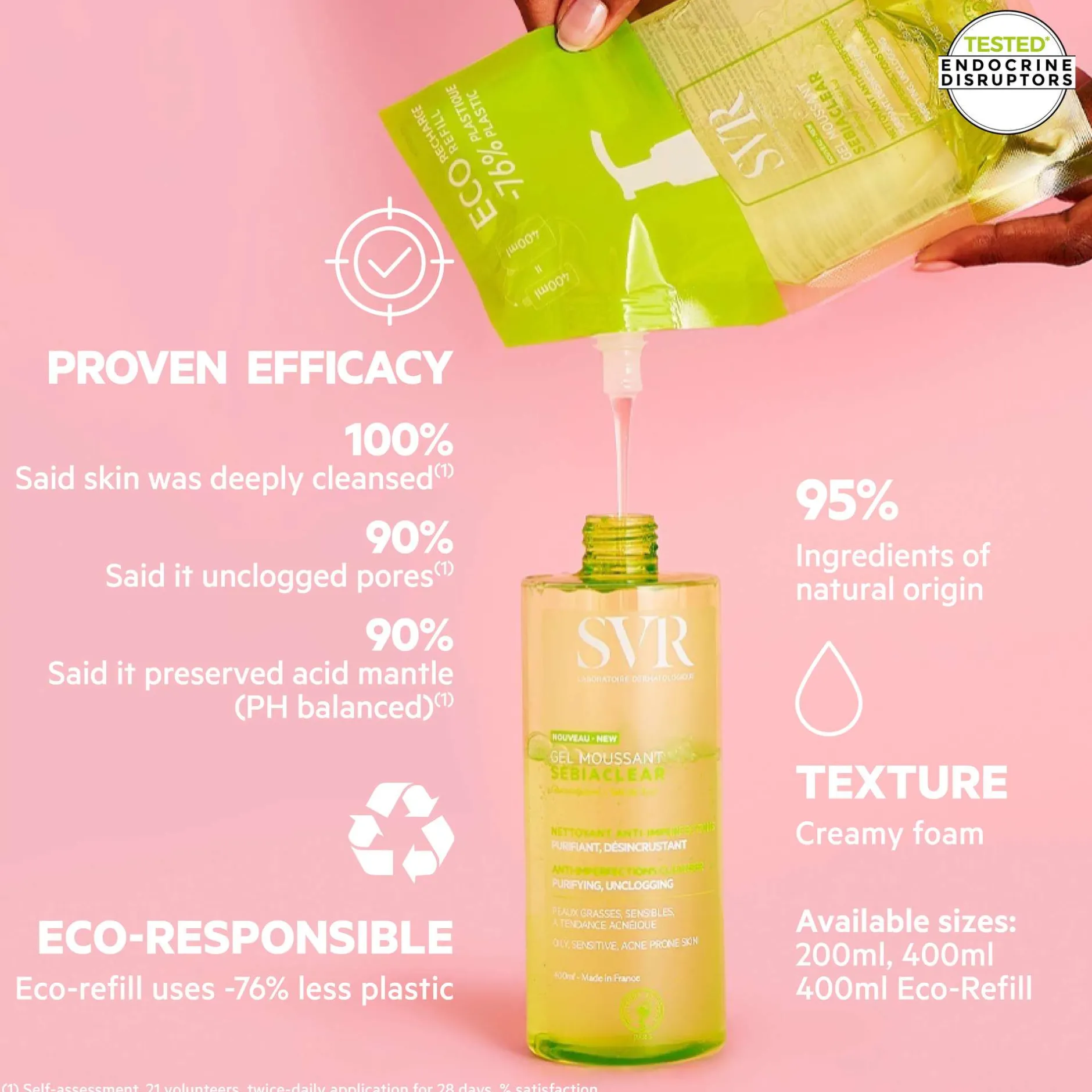 SVR Sebiaclear Foaming Salicylic Acid Cleanser Refill 400ml Sale