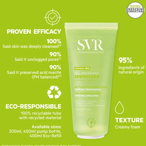 SVR Sebiaclear Foaming Salicylic Acid Cleanser 200ml Sale