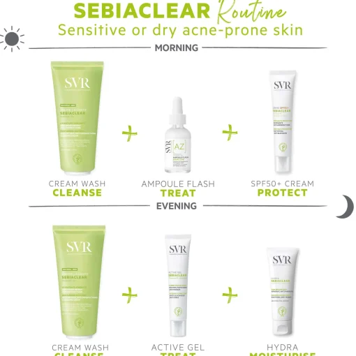 SVR Sebiaclear Soothing Face Wash-Off Cream Cleanser 200ml Sale
