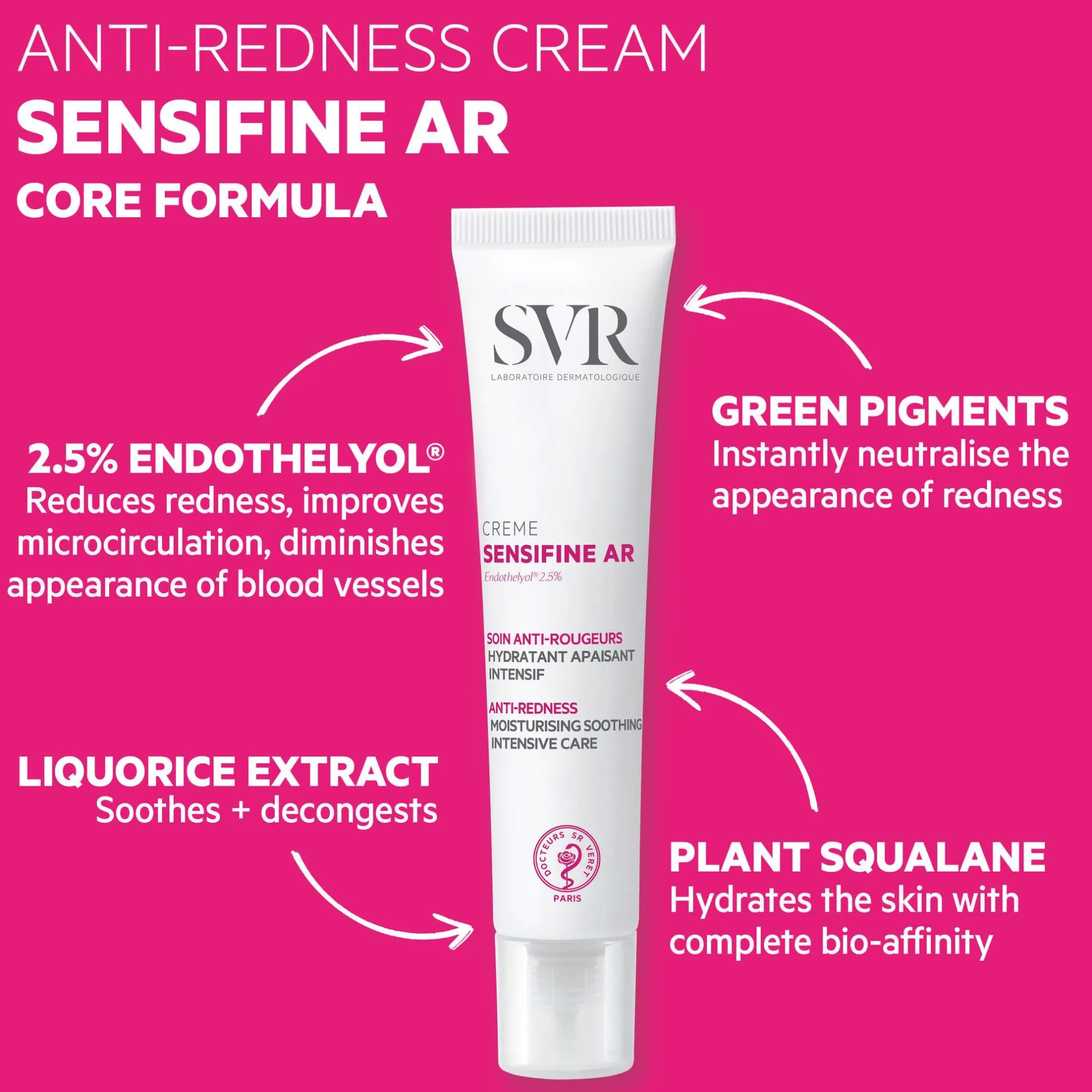 SVR Sensifine Ar Anti-Redness Moisturising Soothing Intensive Care 40ml