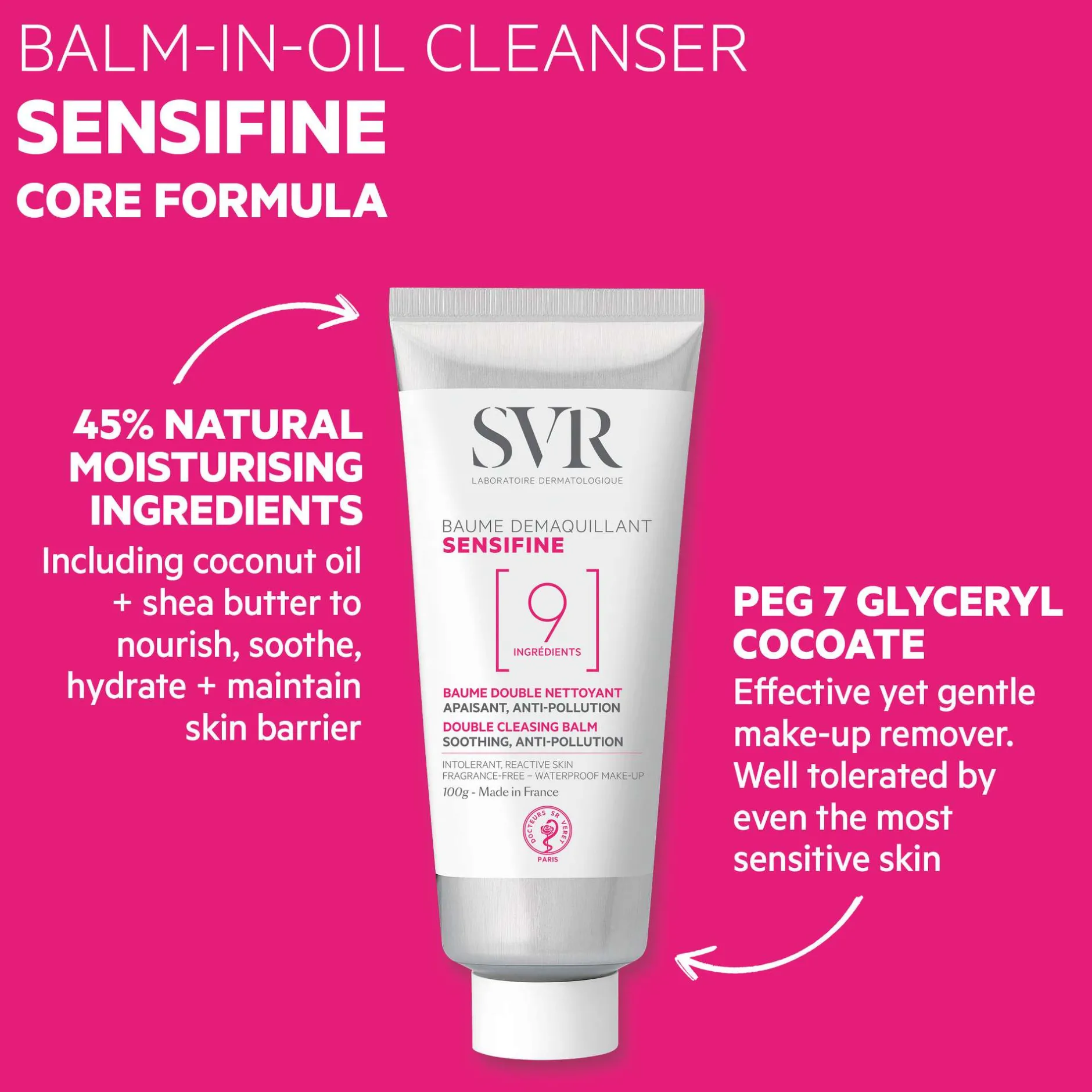 SVR Sensifine Soothing Balm-In-Oil Cleanser 100ml Clearance