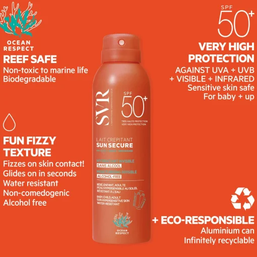 SVR Sun Secure Crackling Milk SPF50+ 200ml Clearance