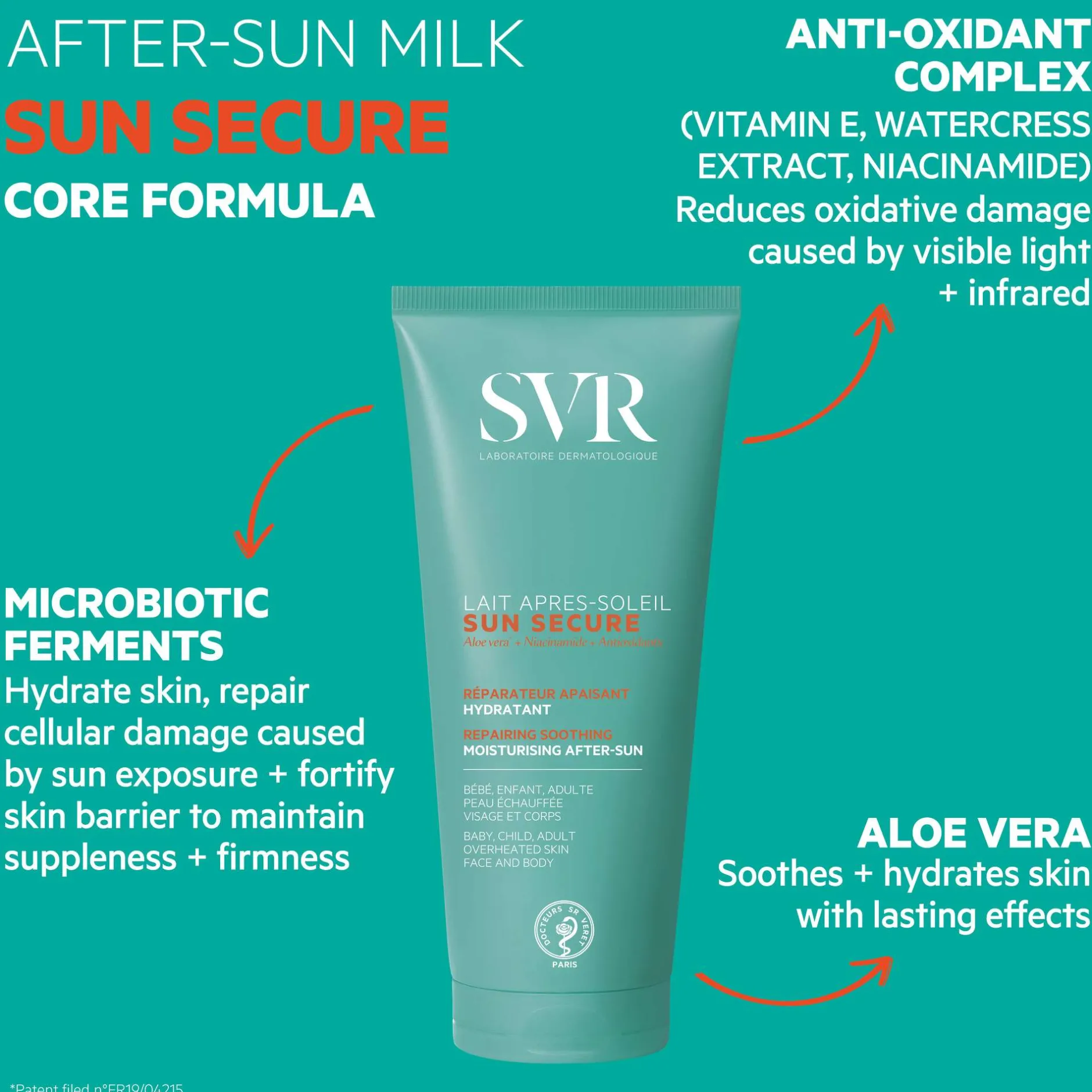 SVR Sun Secure Repairing Soothing Moisturising Aftersun 200ml Clearance