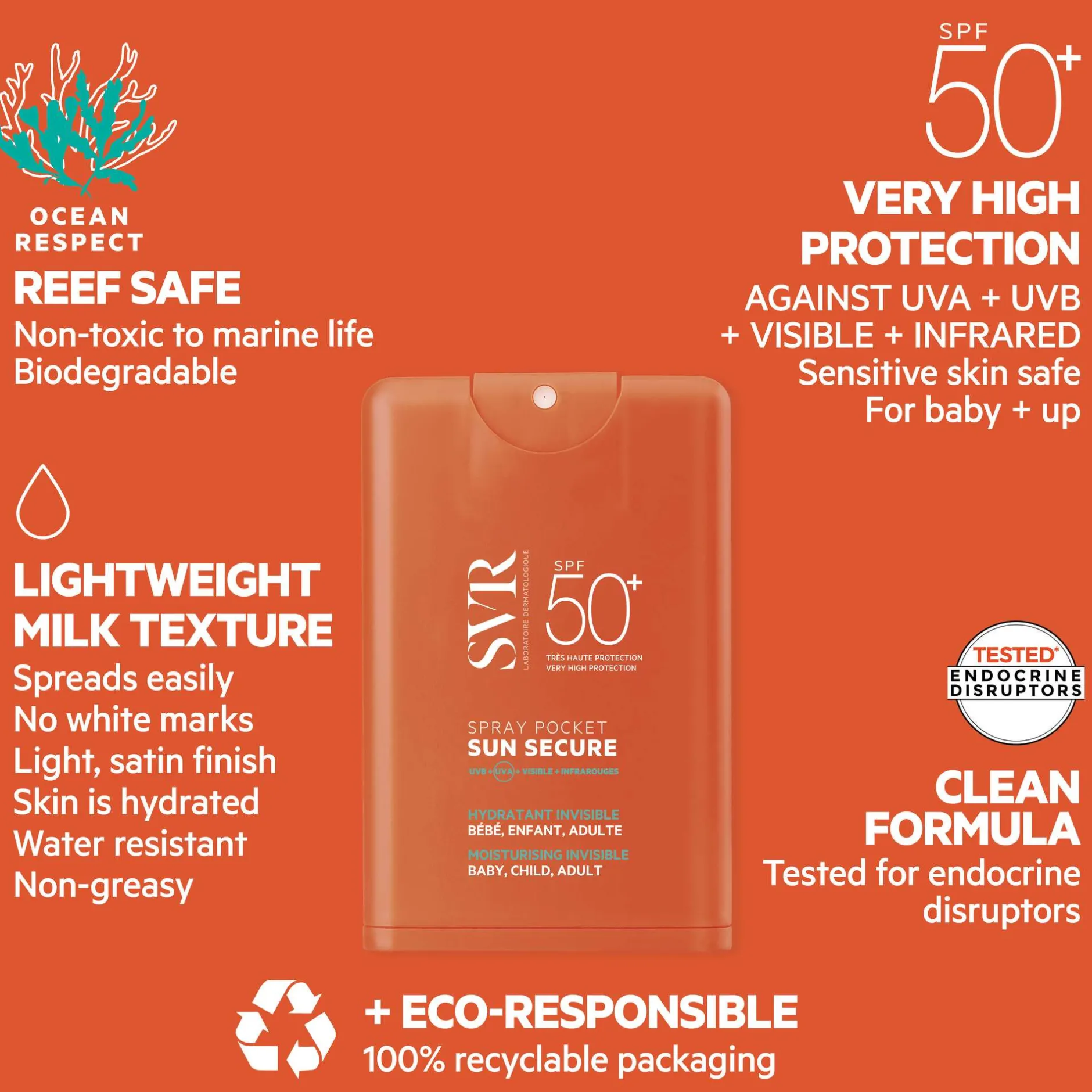 SVR Sun Secure SPF50+ Pocket Spray 20ml Sale