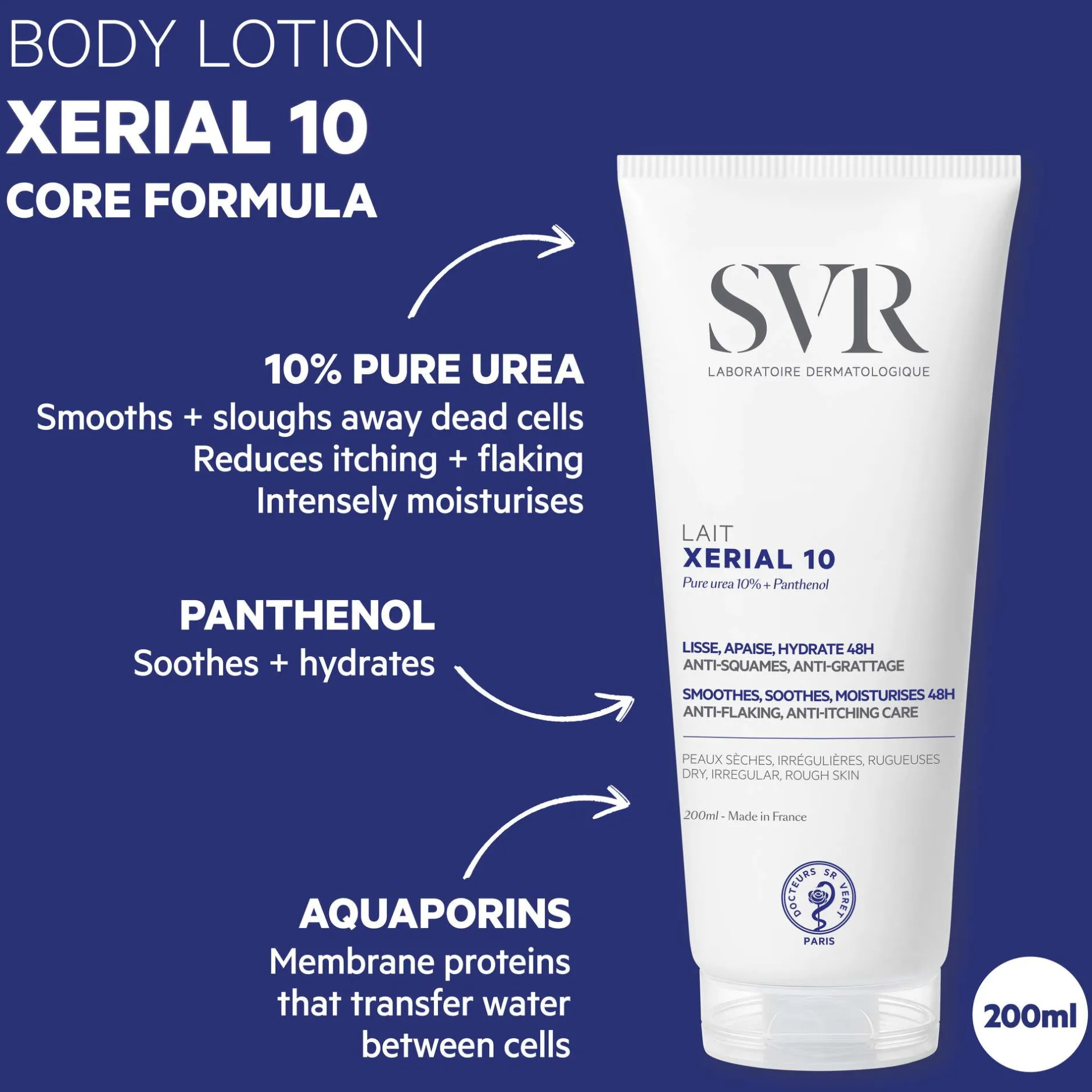 SVR Xerial 10 Ultra-Rich 48hr Urea Body Moisturiser 200ml Best