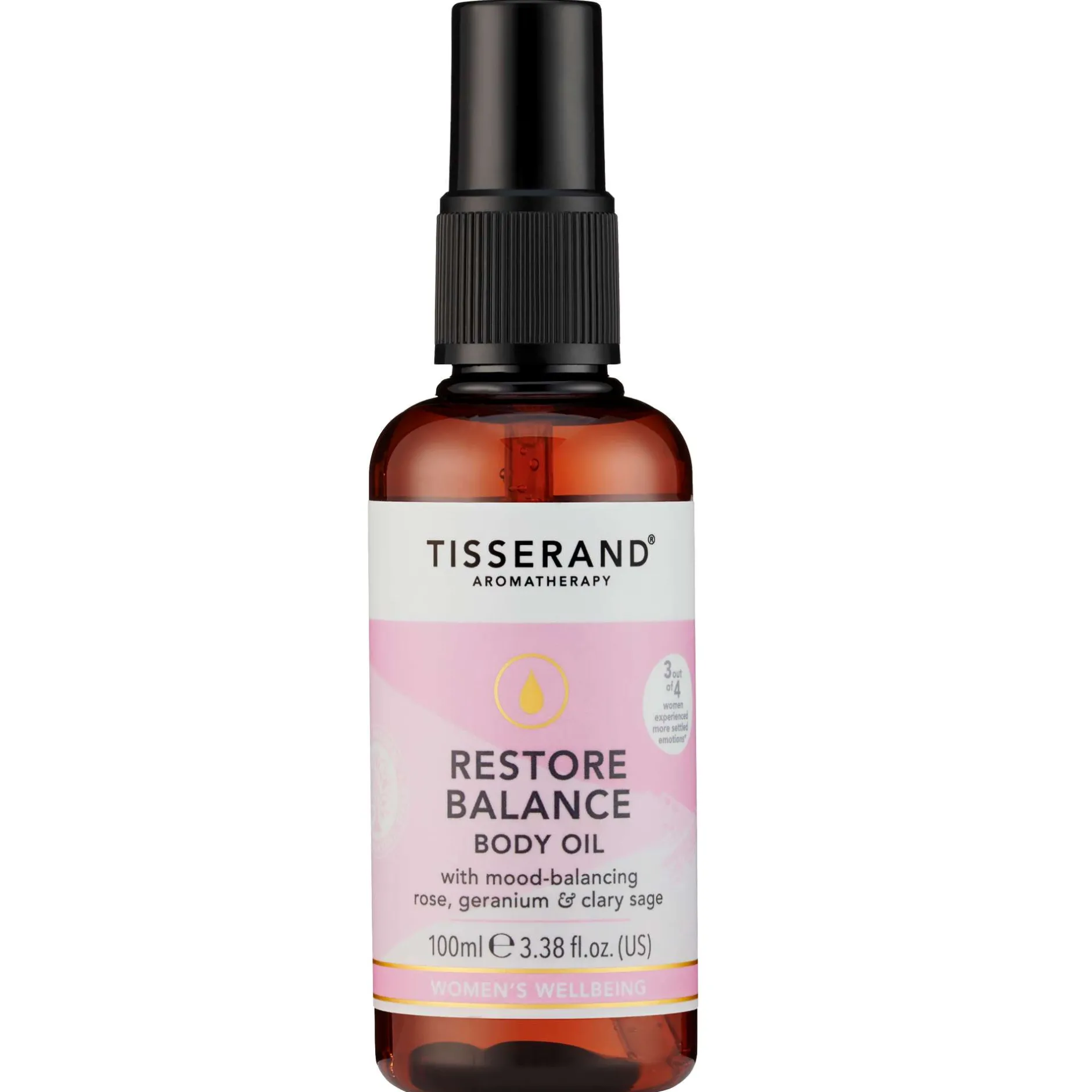 Tisserand Aromatherapy Restore Balance Body Oil 100ml Hot