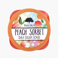 Tree Hut Body Scrubs Peach Sorbet Shea Sugar Scrub 510g New