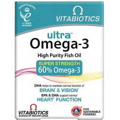 Vitabiotics Ultra Omega 3 High Purity Fish Oil Capsules x 60 Clearance
