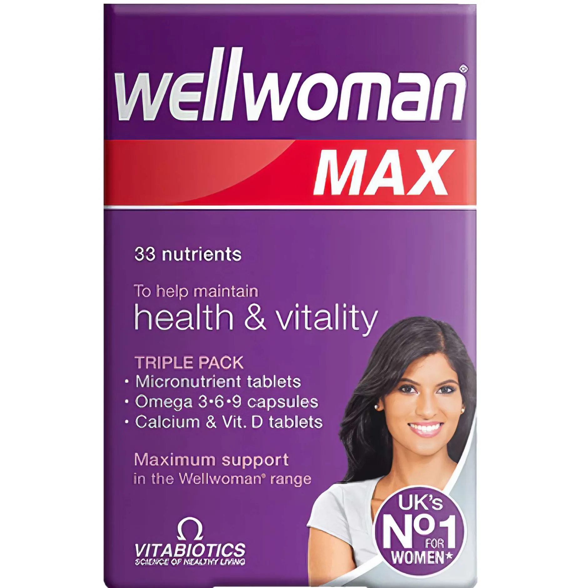 Vitabiotics Wellwoman Max Triple Pack: Capsules x 28 & Tablets 2 x 28 Hot