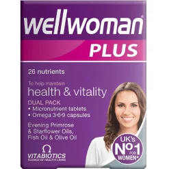 Vitabiotics Wellwoman Plus Dual Pack: Tablets x 28 & Capsules x 28 Discount