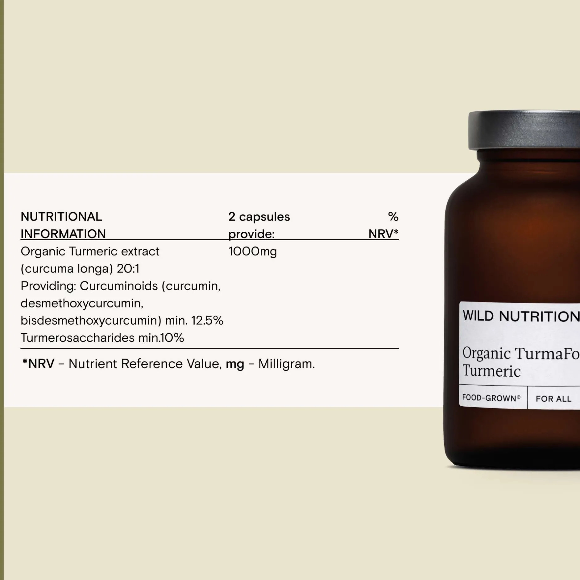Wild Nutrition Supplements Food-Grown® Organic Turmaforte™ Turmeric Capsules x 60 Outlet