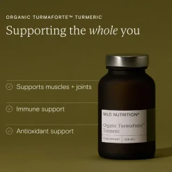 Wild Nutrition Supplements Food-Grown® Organic Turmaforte™ Turmeric Capsules x 60 Outlet