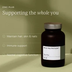 Wild Nutrition Supplements Food-Grown® Zinc Plus Capsules x 30
