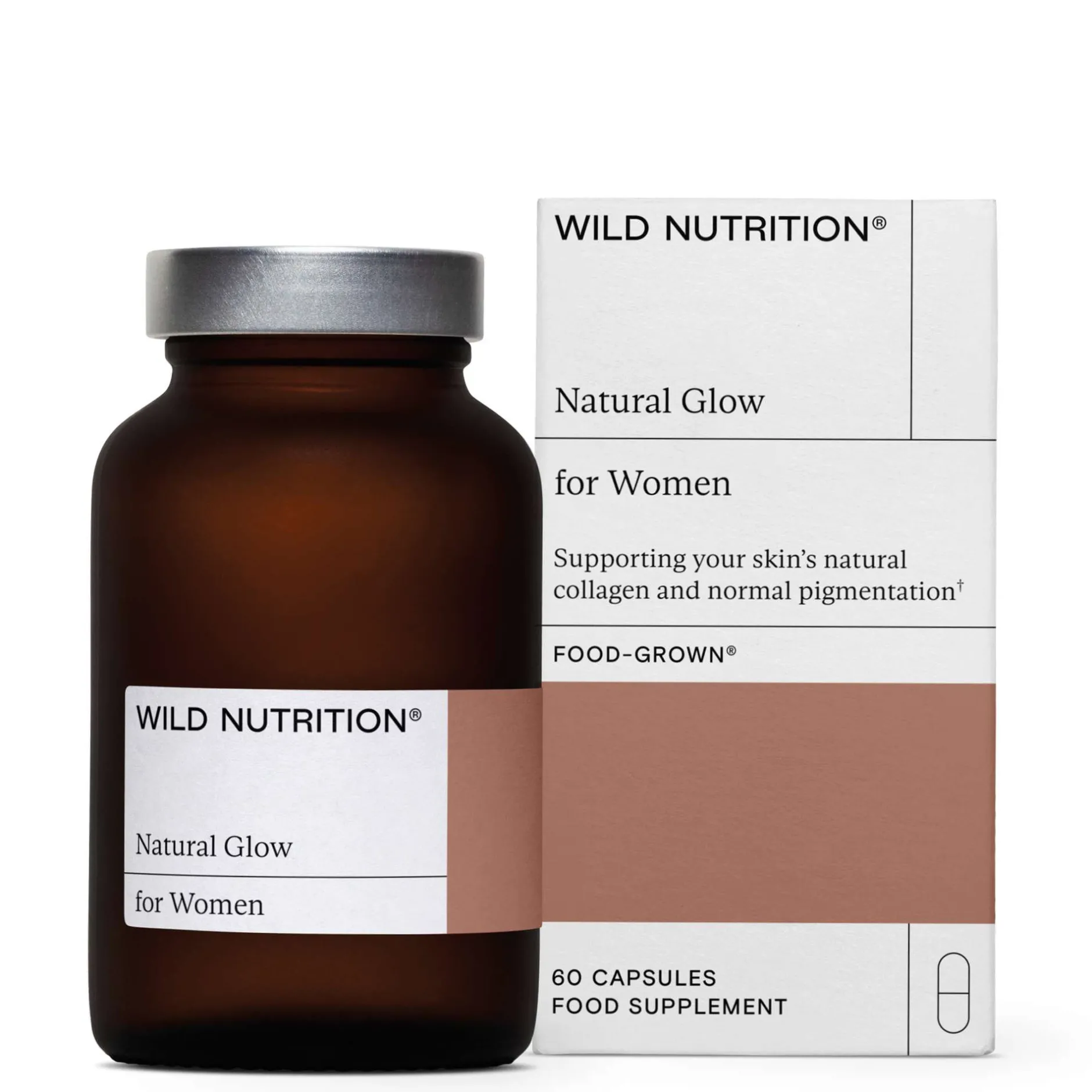 Wild Nutrition Supplements Food-Grown® Natural Glow Capsules x 60 Discount