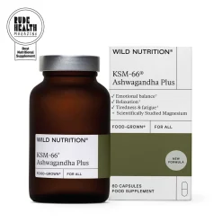 Wild Nutrition Supplements Food-Grown® KSM-66 Ashwagandha Plus Capsules x 60
