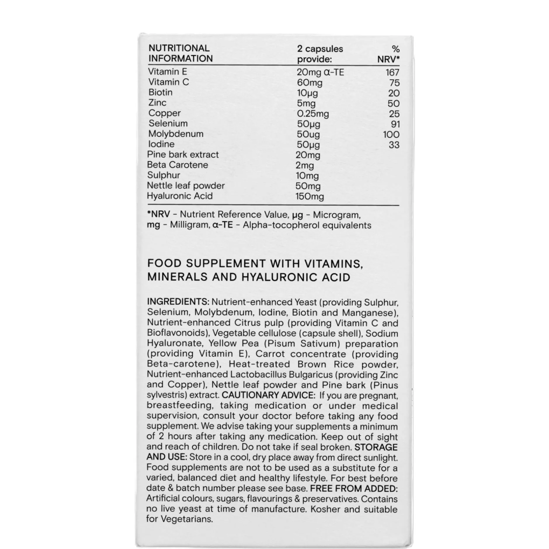 Wild Nutrition Supplements Food-Grown® Complete Beauty Support Capsules x 60 Outlet