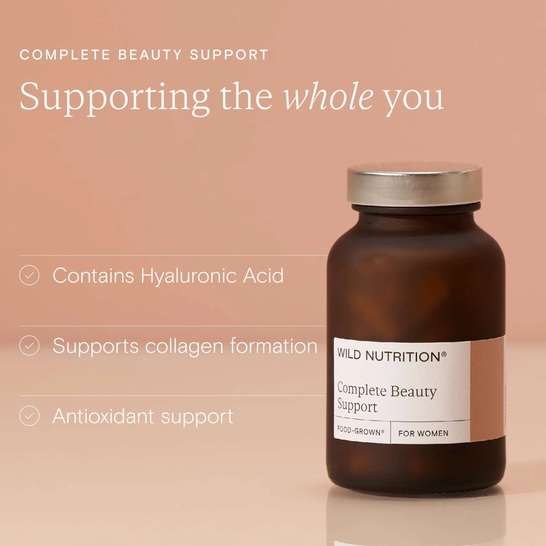 Wild Nutrition Supplements Food-Grown® Complete Beauty Support Capsules x 60 Outlet